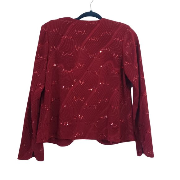 Vintage 90s Bob Mackie Womens Textured Sequin Blazer Jacket Size S Party Disco - Picture 2 of 5